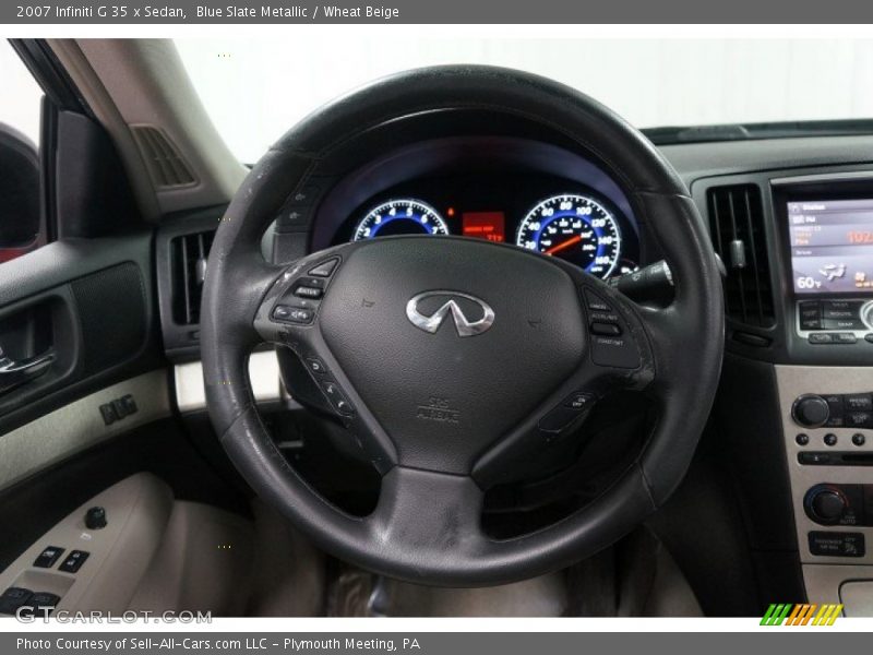 Blue Slate Metallic / Wheat Beige 2007 Infiniti G 35 x Sedan