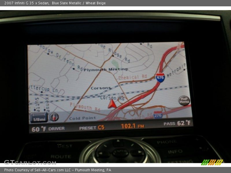 Blue Slate Metallic / Wheat Beige 2007 Infiniti G 35 x Sedan