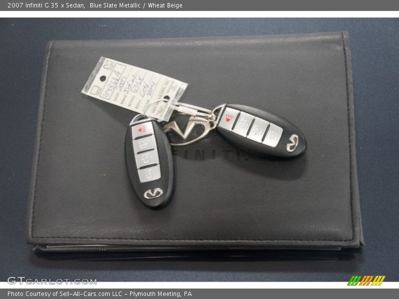 Blue Slate Metallic / Wheat Beige 2007 Infiniti G 35 x Sedan