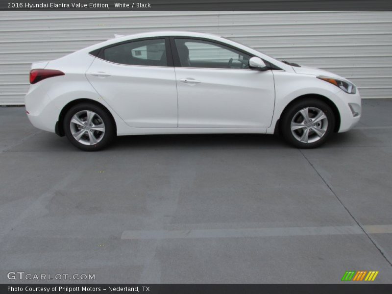 White / Black 2016 Hyundai Elantra Value Edition