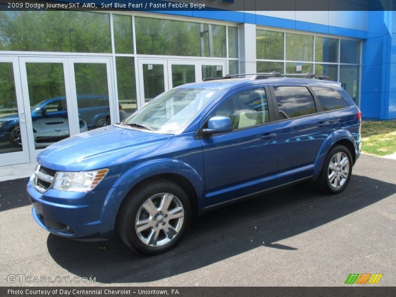Surf Blue Pearl / Pastel Pebble Beige 2009 Dodge Journey SXT AWD