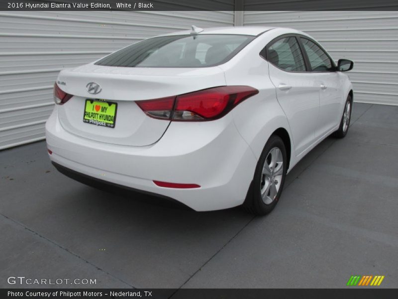 White / Black 2016 Hyundai Elantra Value Edition