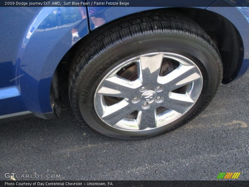Surf Blue Pearl / Pastel Pebble Beige 2009 Dodge Journey SXT AWD
