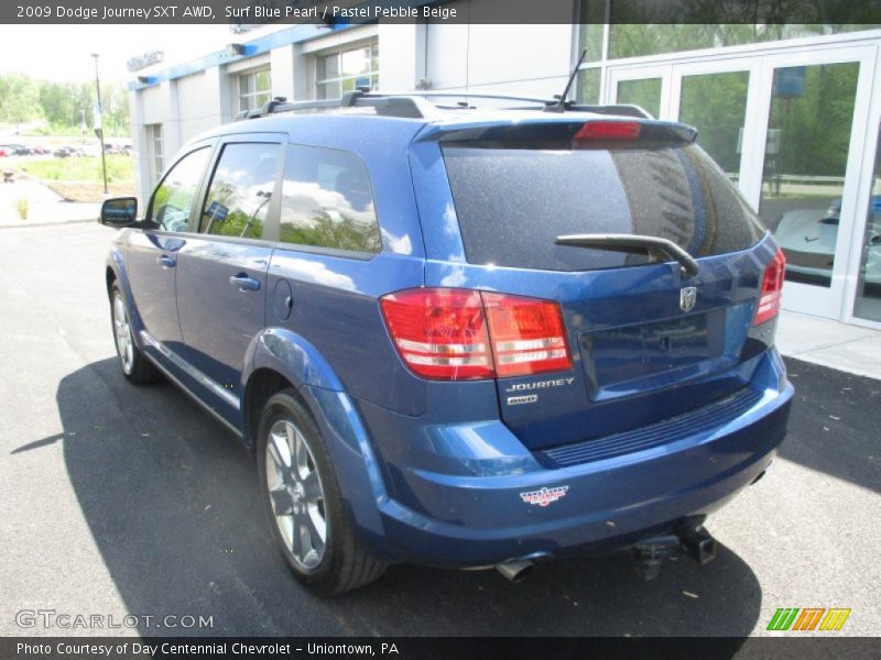 Surf Blue Pearl / Pastel Pebble Beige 2009 Dodge Journey SXT AWD