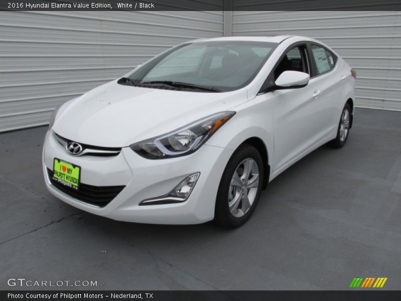White / Black 2016 Hyundai Elantra Value Edition