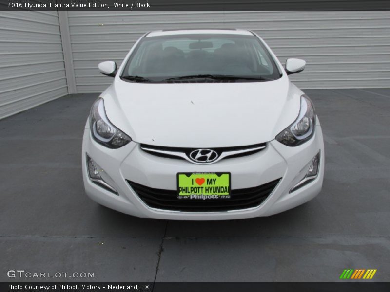 White / Black 2016 Hyundai Elantra Value Edition