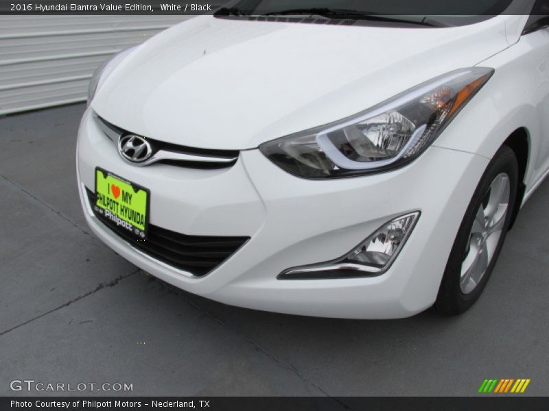 White / Black 2016 Hyundai Elantra Value Edition