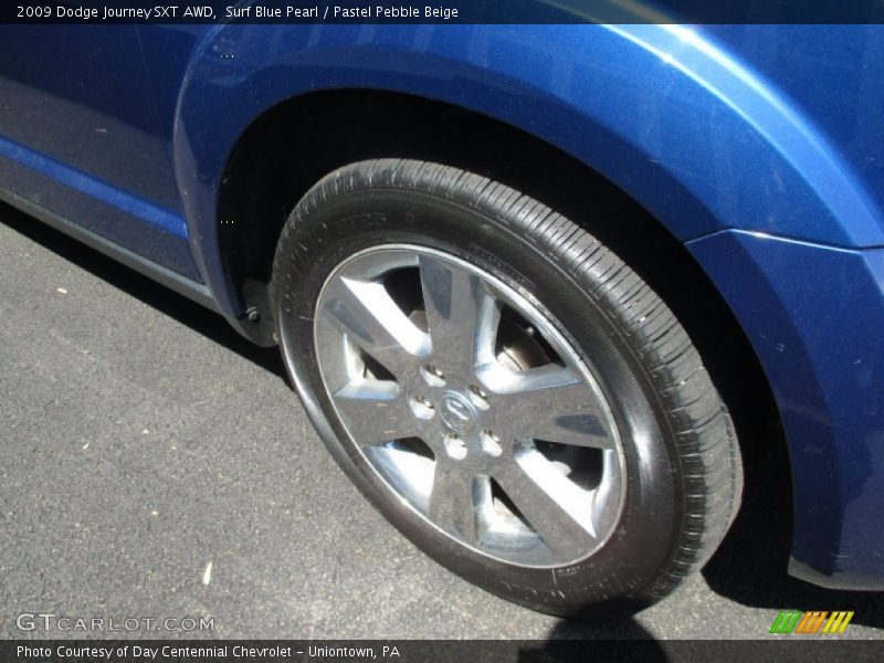 Surf Blue Pearl / Pastel Pebble Beige 2009 Dodge Journey SXT AWD