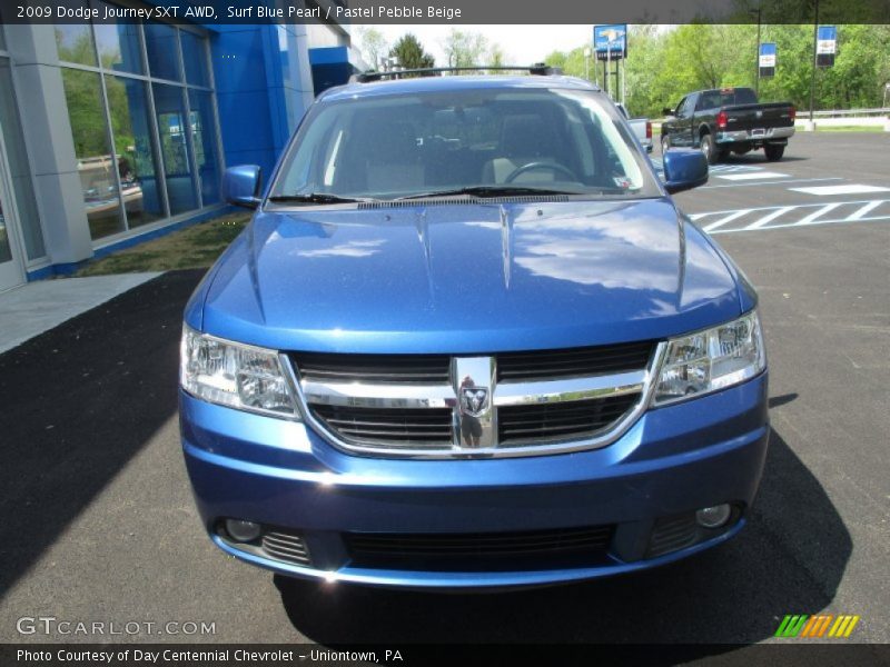 Surf Blue Pearl / Pastel Pebble Beige 2009 Dodge Journey SXT AWD