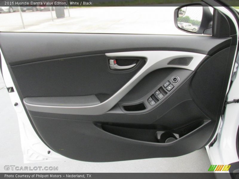 White / Black 2016 Hyundai Elantra Value Edition