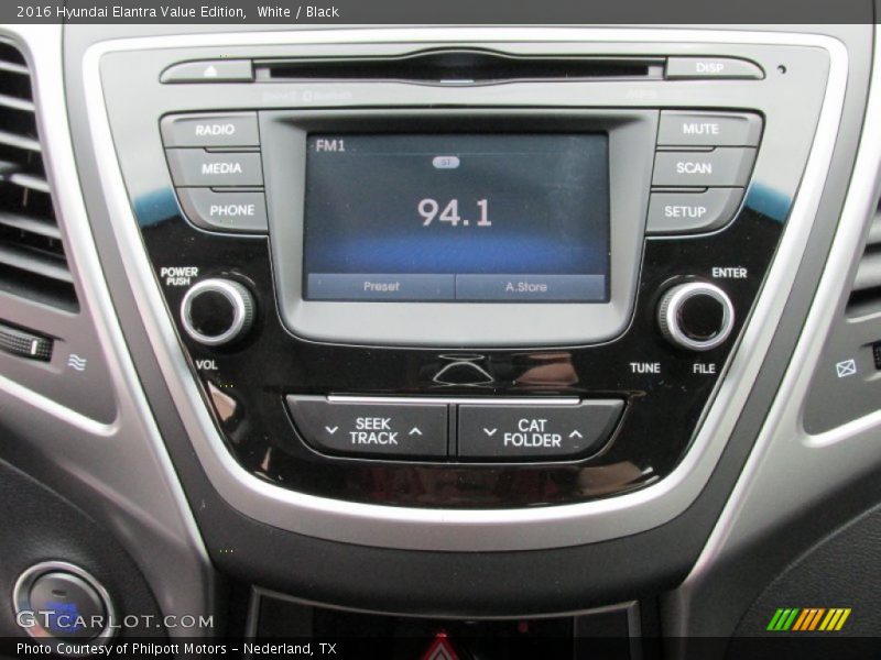 White / Black 2016 Hyundai Elantra Value Edition