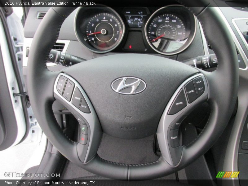 White / Black 2016 Hyundai Elantra Value Edition