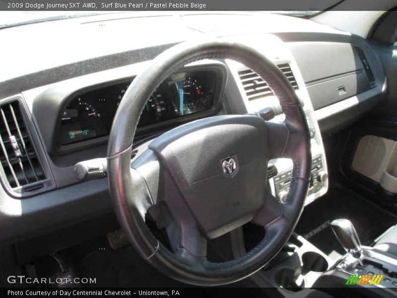 Surf Blue Pearl / Pastel Pebble Beige 2009 Dodge Journey SXT AWD
