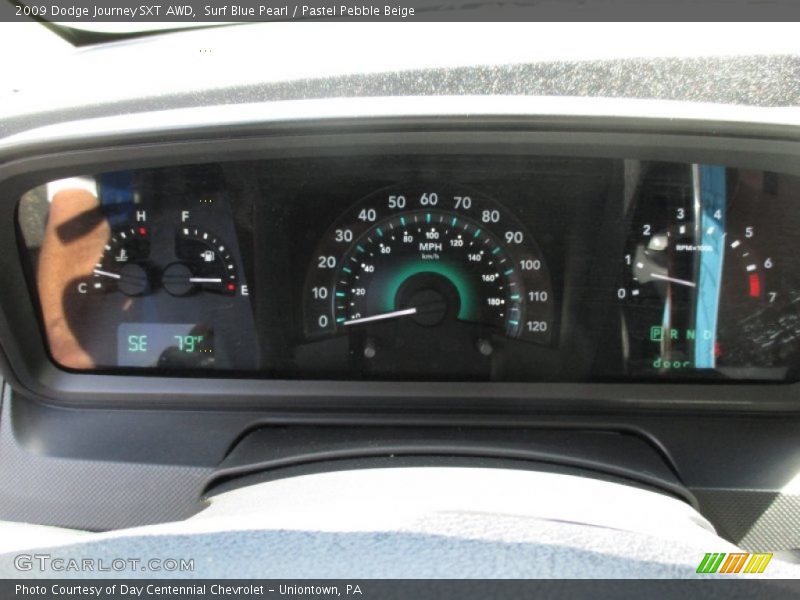 Surf Blue Pearl / Pastel Pebble Beige 2009 Dodge Journey SXT AWD