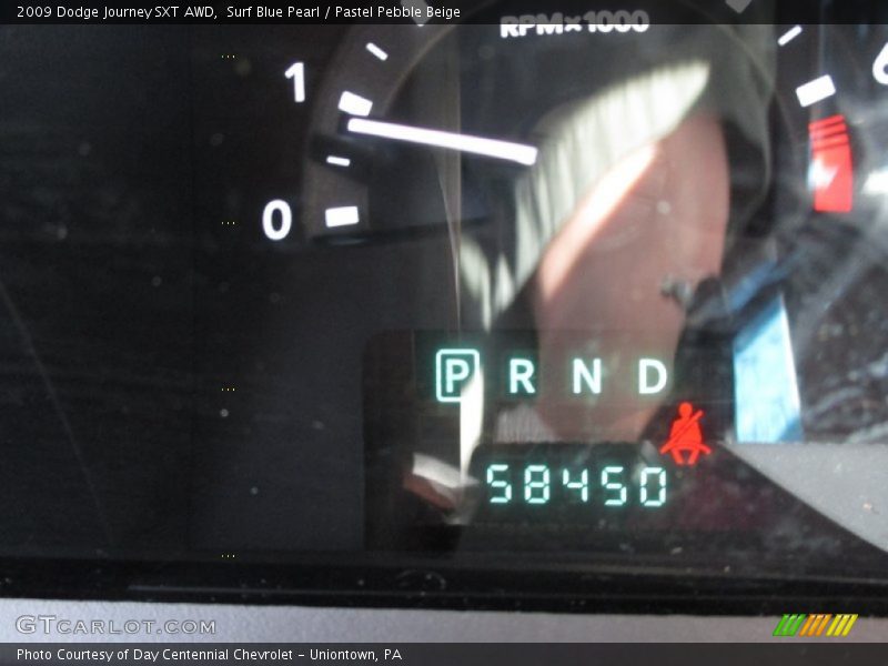 Surf Blue Pearl / Pastel Pebble Beige 2009 Dodge Journey SXT AWD