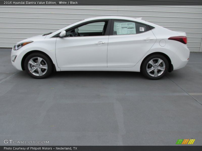 White / Black 2016 Hyundai Elantra Value Edition