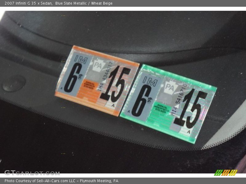 Blue Slate Metallic / Wheat Beige 2007 Infiniti G 35 x Sedan