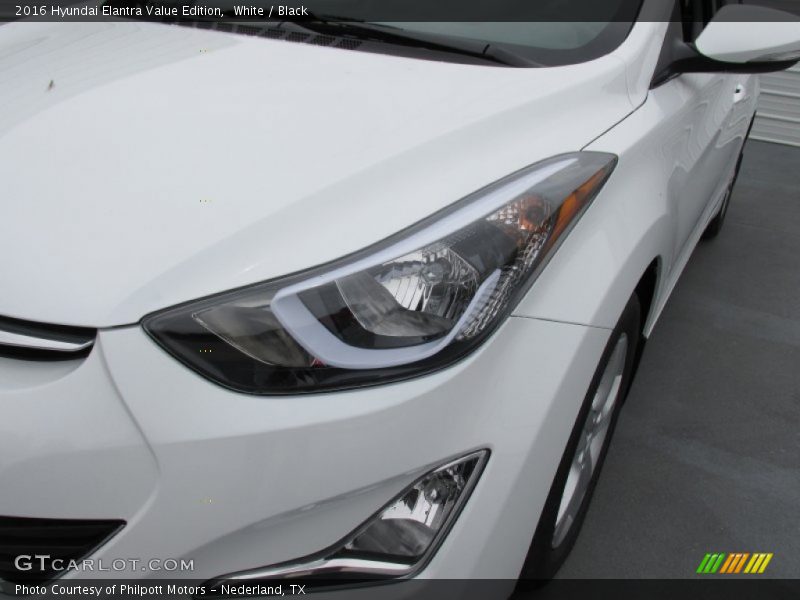White / Black 2016 Hyundai Elantra Value Edition