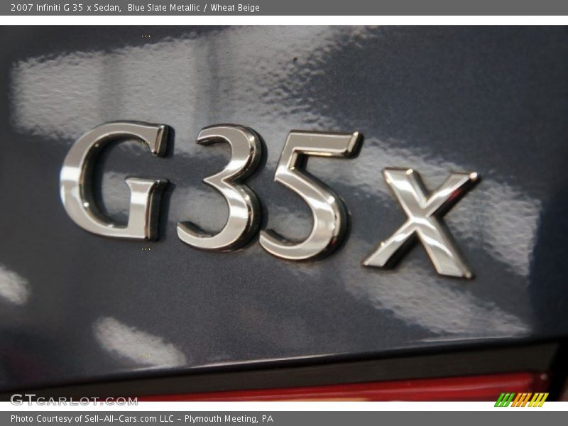 Blue Slate Metallic / Wheat Beige 2007 Infiniti G 35 x Sedan