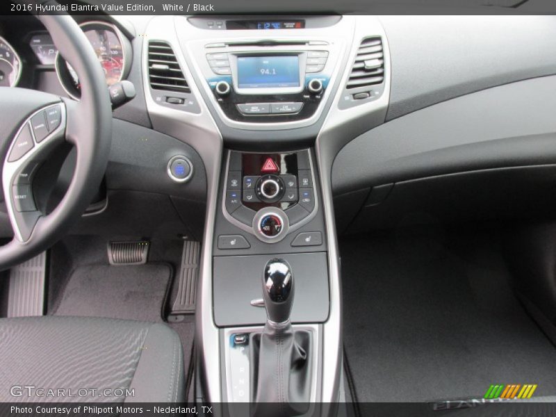 White / Black 2016 Hyundai Elantra Value Edition