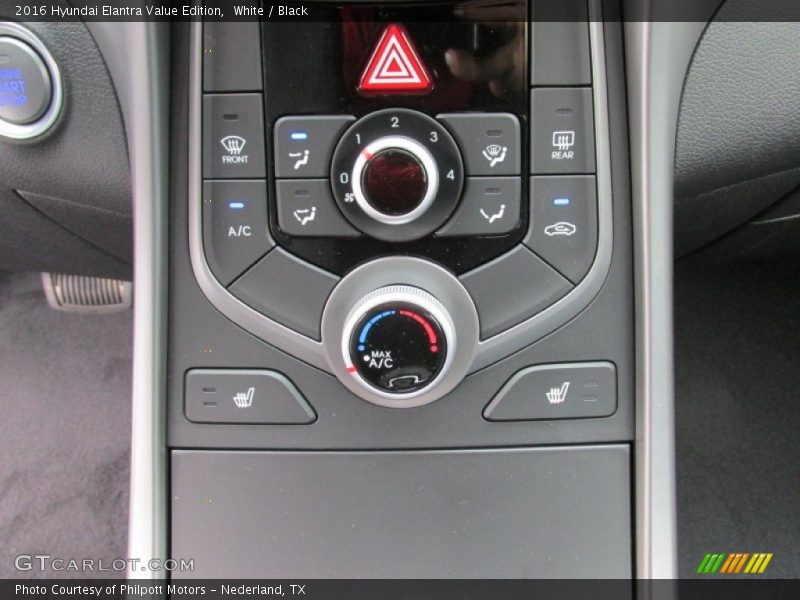 White / Black 2016 Hyundai Elantra Value Edition