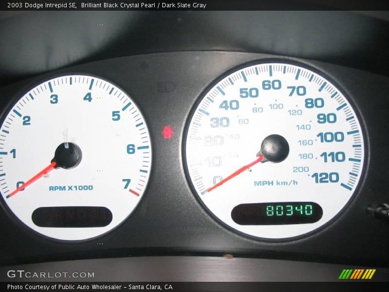 Brilliant Black Crystal Pearl / Dark Slate Gray 2003 Dodge Intrepid SE
