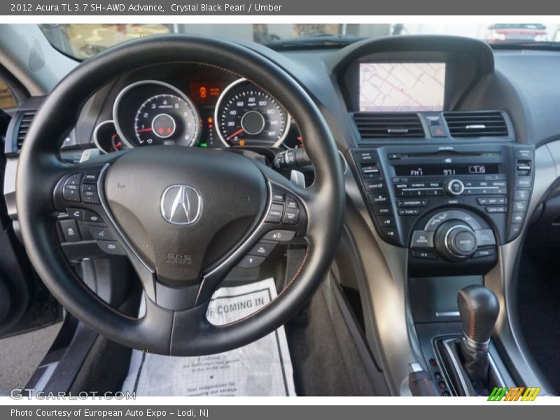 Crystal Black Pearl / Umber 2012 Acura TL 3.7 SH-AWD Advance