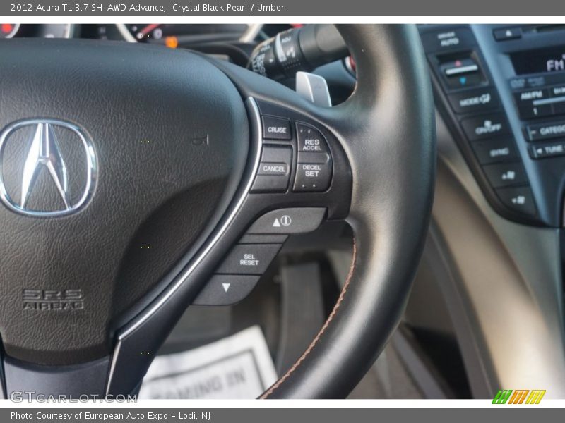 Crystal Black Pearl / Umber 2012 Acura TL 3.7 SH-AWD Advance