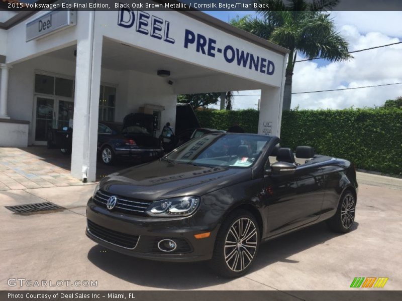 Black Oak Brown Metallic / Cornsilk Beige/Titan Black 2015 Volkswagen Eos Final Edition