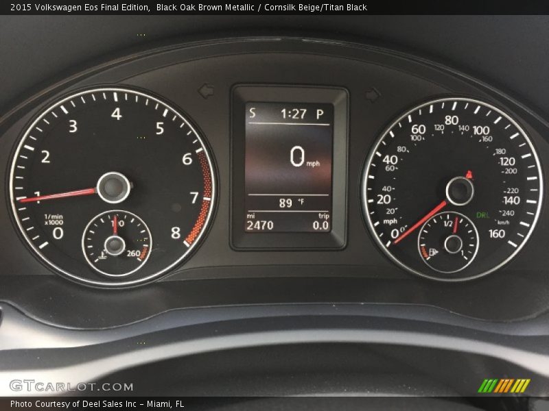 Black Oak Brown Metallic / Cornsilk Beige/Titan Black 2015 Volkswagen Eos Final Edition