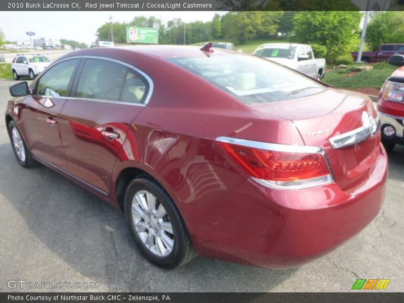 Red Jewel Tintcoat / Cocoa/Light Cashmere 2010 Buick LaCrosse CX