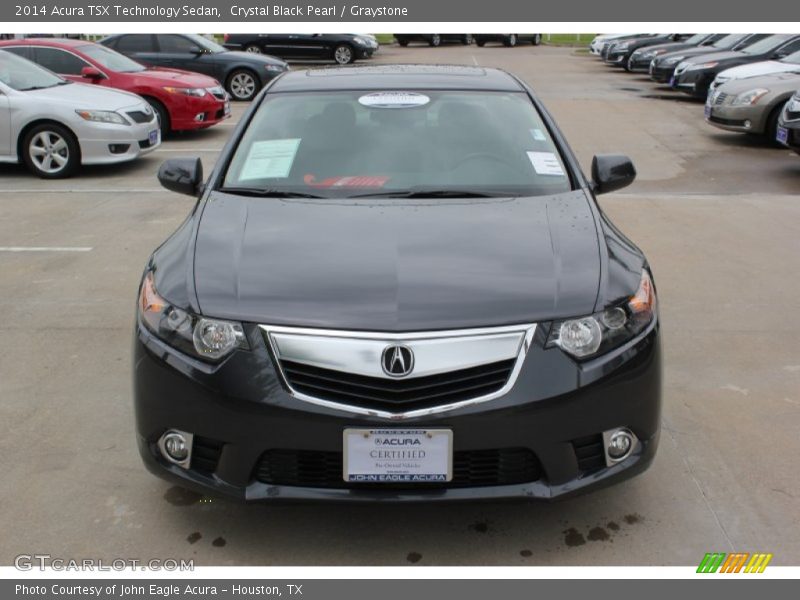 Crystal Black Pearl / Graystone 2014 Acura TSX Technology Sedan