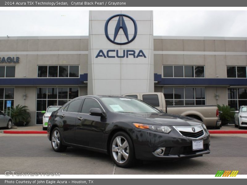 Crystal Black Pearl / Graystone 2014 Acura TSX Technology Sedan