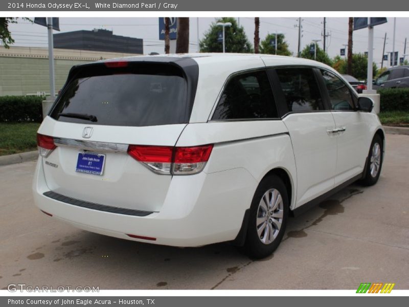 White Diamond Pearl / Gray 2014 Honda Odyssey EX-L