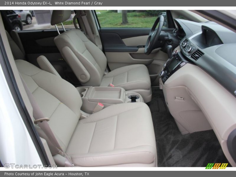 White Diamond Pearl / Gray 2014 Honda Odyssey EX-L