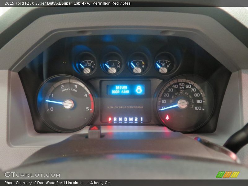 Vermillion Red / Steel 2015 Ford F250 Super Duty XL Super Cab 4x4