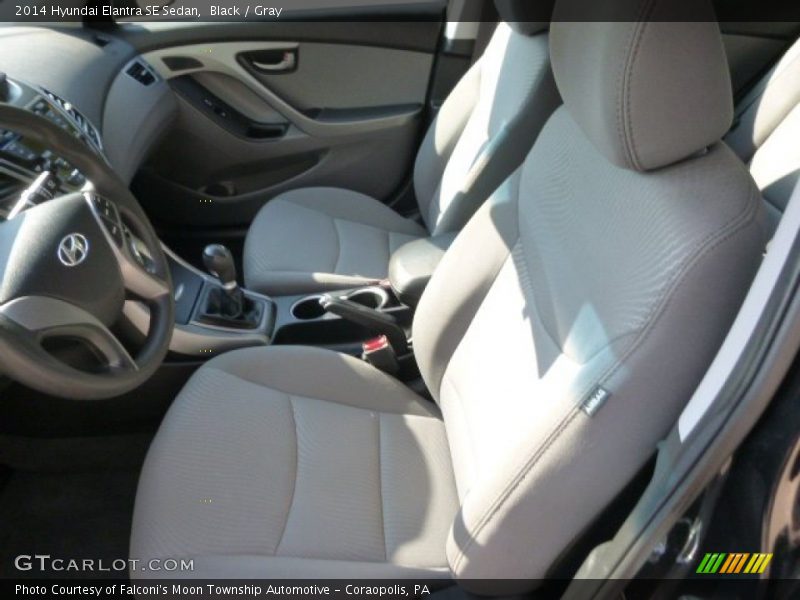 Black / Gray 2014 Hyundai Elantra SE Sedan