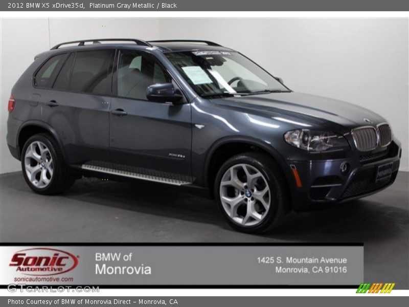 Platinum Gray Metallic / Black 2012 BMW X5 xDrive35d