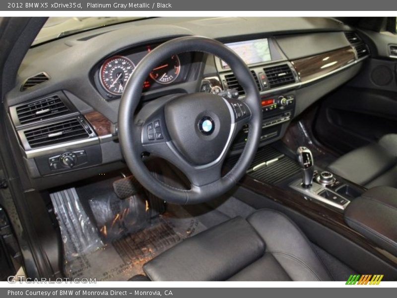 Platinum Gray Metallic / Black 2012 BMW X5 xDrive35d