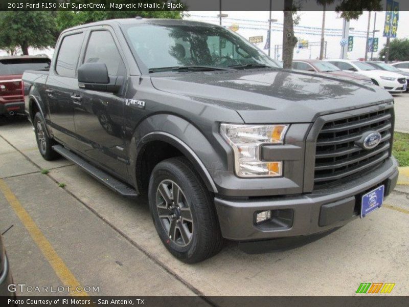 Magnetic Metallic / Black 2015 Ford F150 XLT SuperCrew