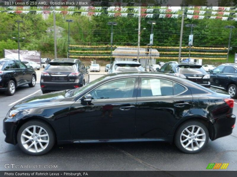 Obsidian Black / Black 2013 Lexus IS 250 AWD