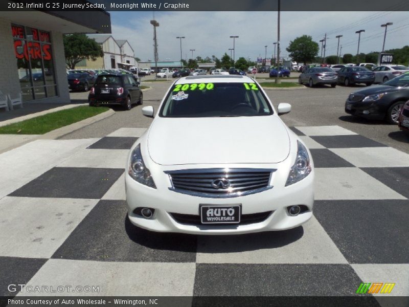 Moonlight White / Graphite 2012 Infiniti G 25 Journey Sedan