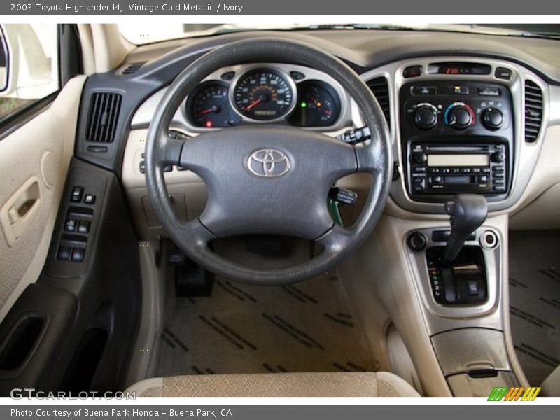 Vintage Gold Metallic / Ivory 2003 Toyota Highlander I4