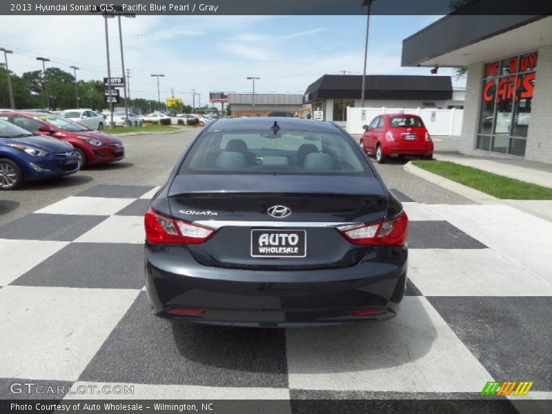Pacific Blue Pearl / Gray 2013 Hyundai Sonata GLS