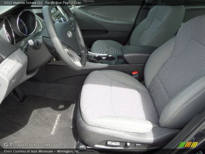 Pacific Blue Pearl / Gray 2013 Hyundai Sonata GLS