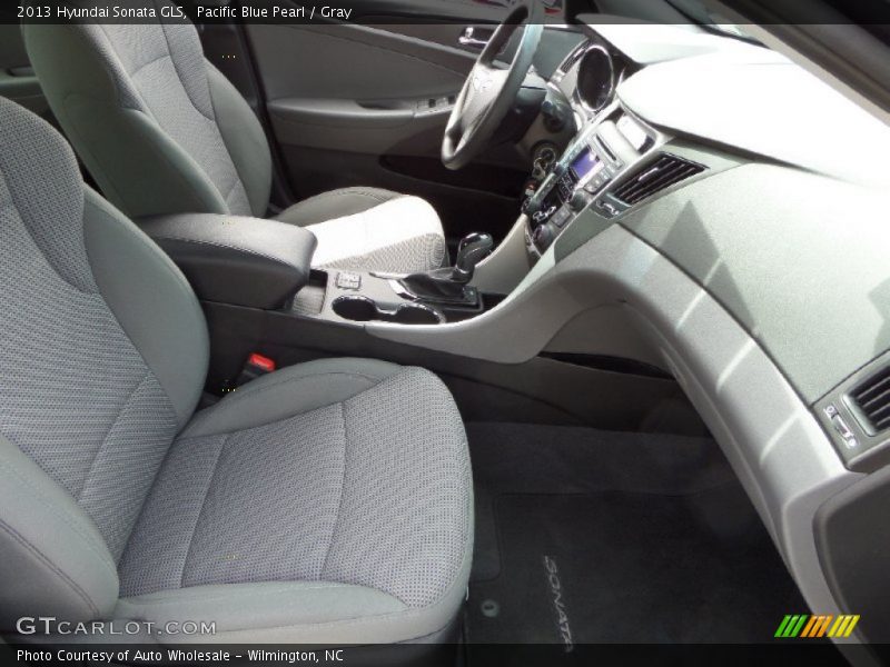 Pacific Blue Pearl / Gray 2013 Hyundai Sonata GLS