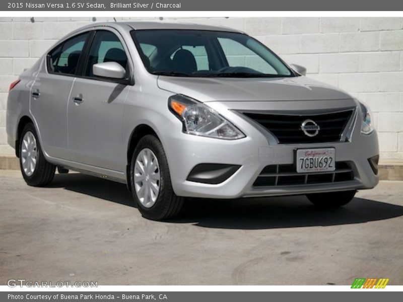 Brilliant Silver / Charcoal 2015 Nissan Versa 1.6 SV Sedan