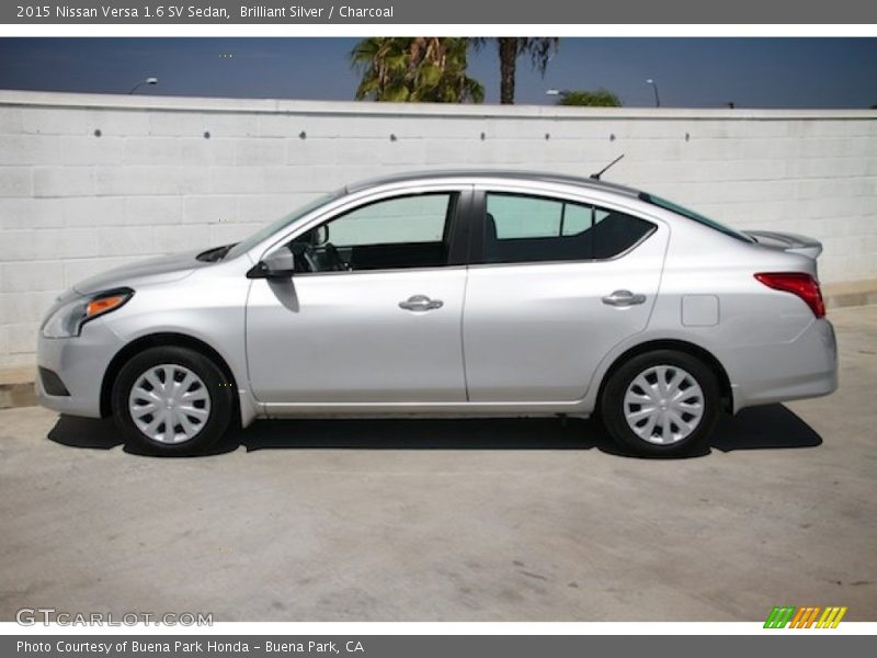 Brilliant Silver / Charcoal 2015 Nissan Versa 1.6 SV Sedan