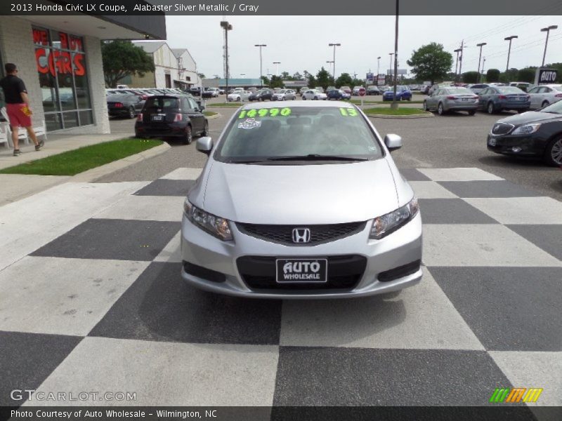 Alabaster Silver Metallic / Gray 2013 Honda Civic LX Coupe