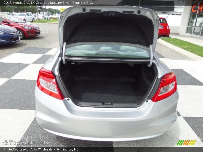 Alabaster Silver Metallic / Gray 2013 Honda Civic LX Coupe